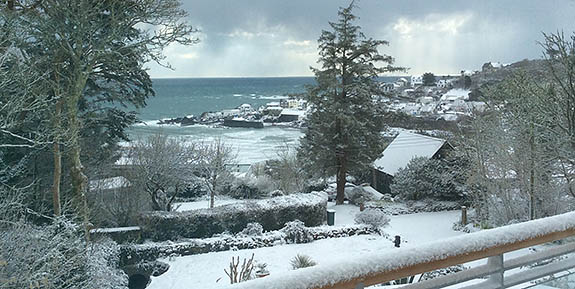coverack in the snow